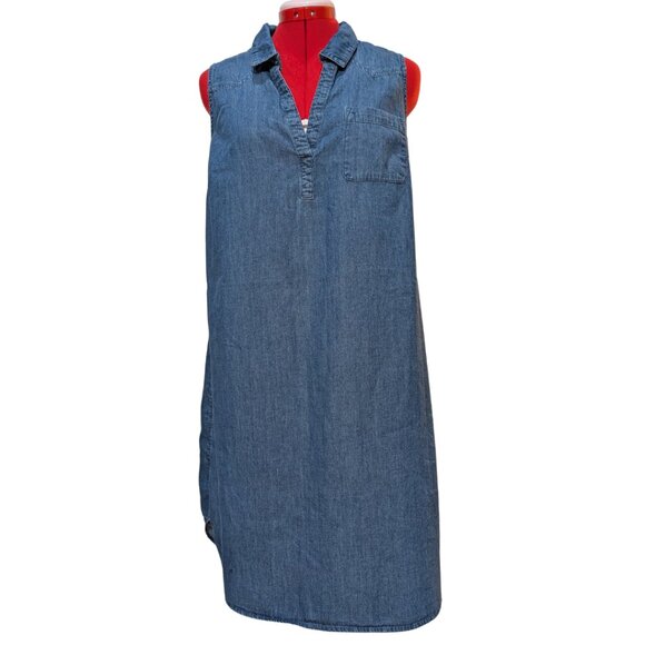 Old Navy Sleeveless Cotton Denim Shirt Dress - Picture 1 of 5